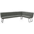ECKBANK 284/184 cm  in Grau, Schwarz  - Schwarz/Grau, Design, Textil/Metall (284/184cm) - Dieter Knoll