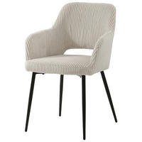 ARMLEHNSTUHL  in Eisen Cord  - Taupe/Schwarz, KONVENTIONELL, Holz/Textil (57/83.5/63cm) - MID.YOU