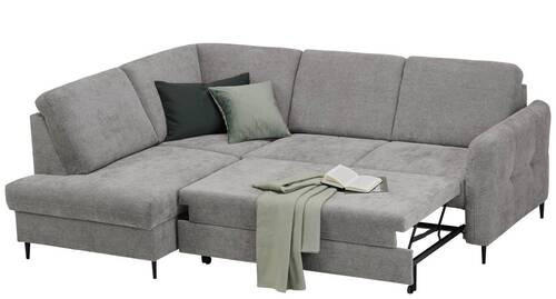 SAROKKANAPÉ textil szürke  - fekete/szürke, Modern, textil/fa (184/241cm) - Hom`in