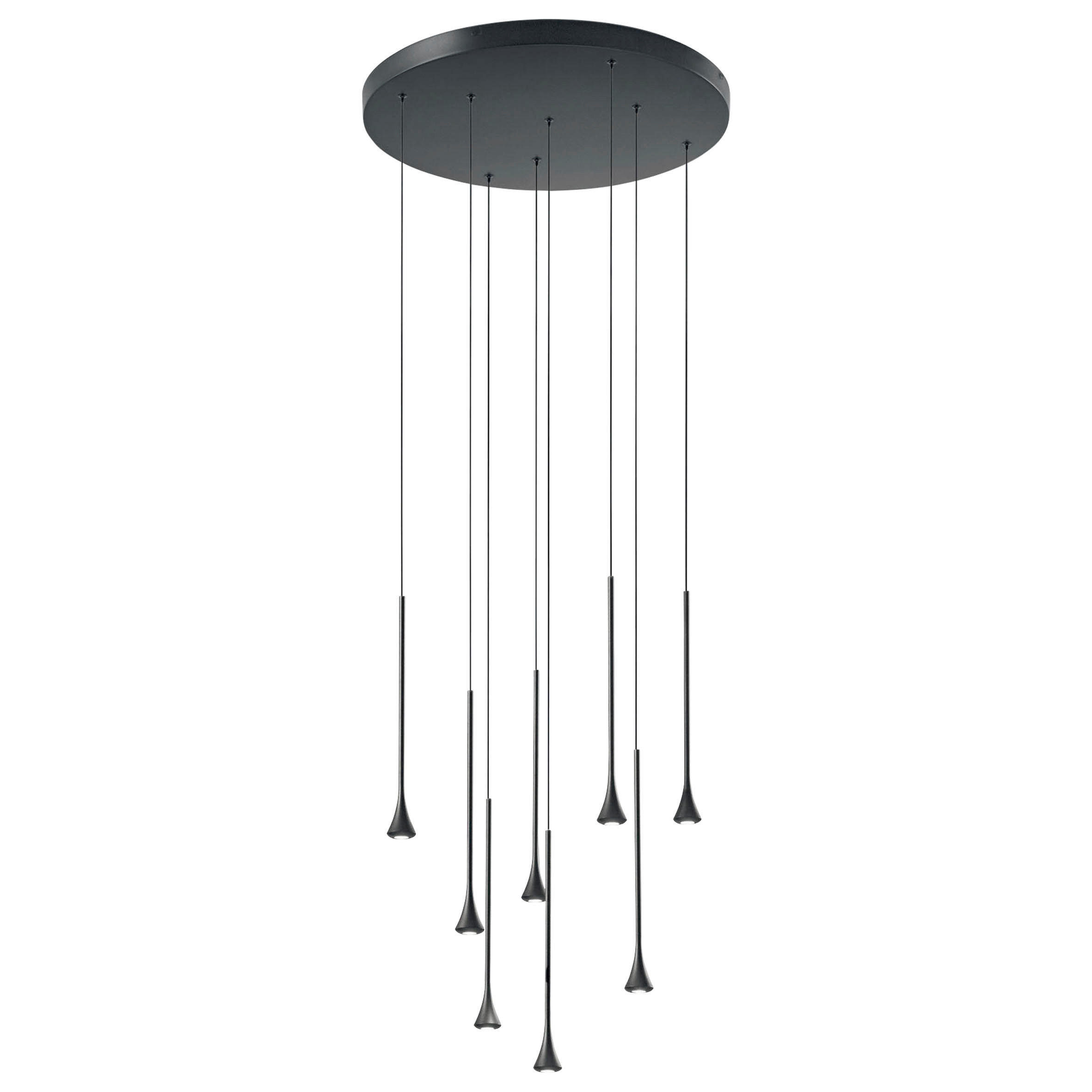 LED-HÄNGELEUCHTE SUSA 50/200 cm   - Schwarz, KONVENTIONELL, Metall (50/200cm) - Fabas Luce