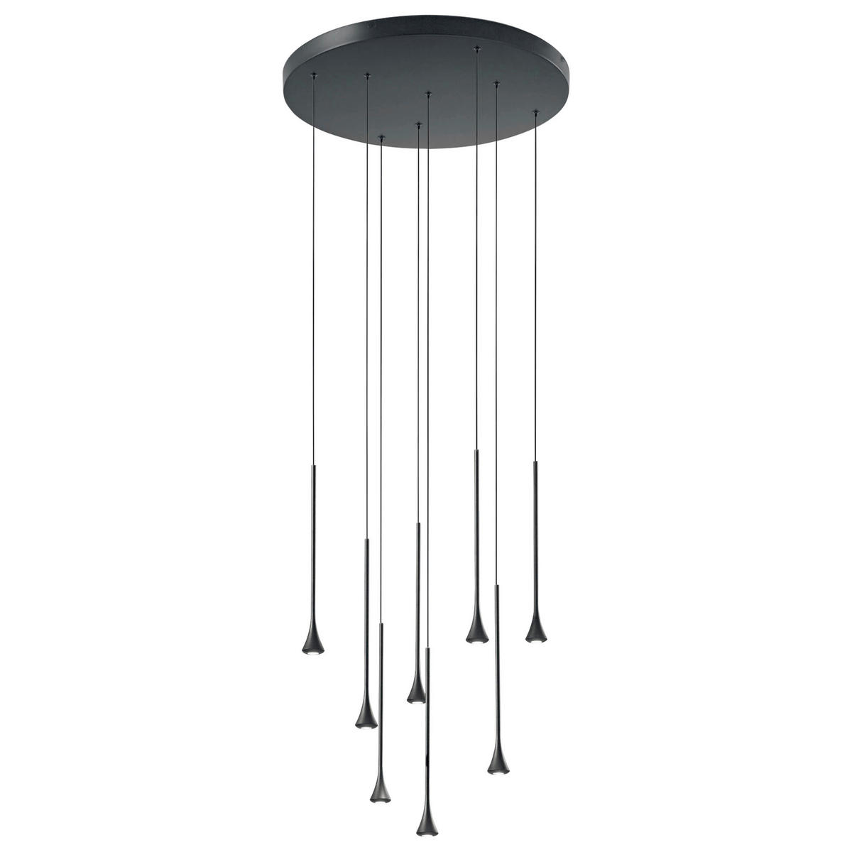 LED-HÄNGELEUCHTE SUSA 50/200 cm   - Schwarz, KONVENTIONELL, Metall (50/200cm) - Fabas Luce