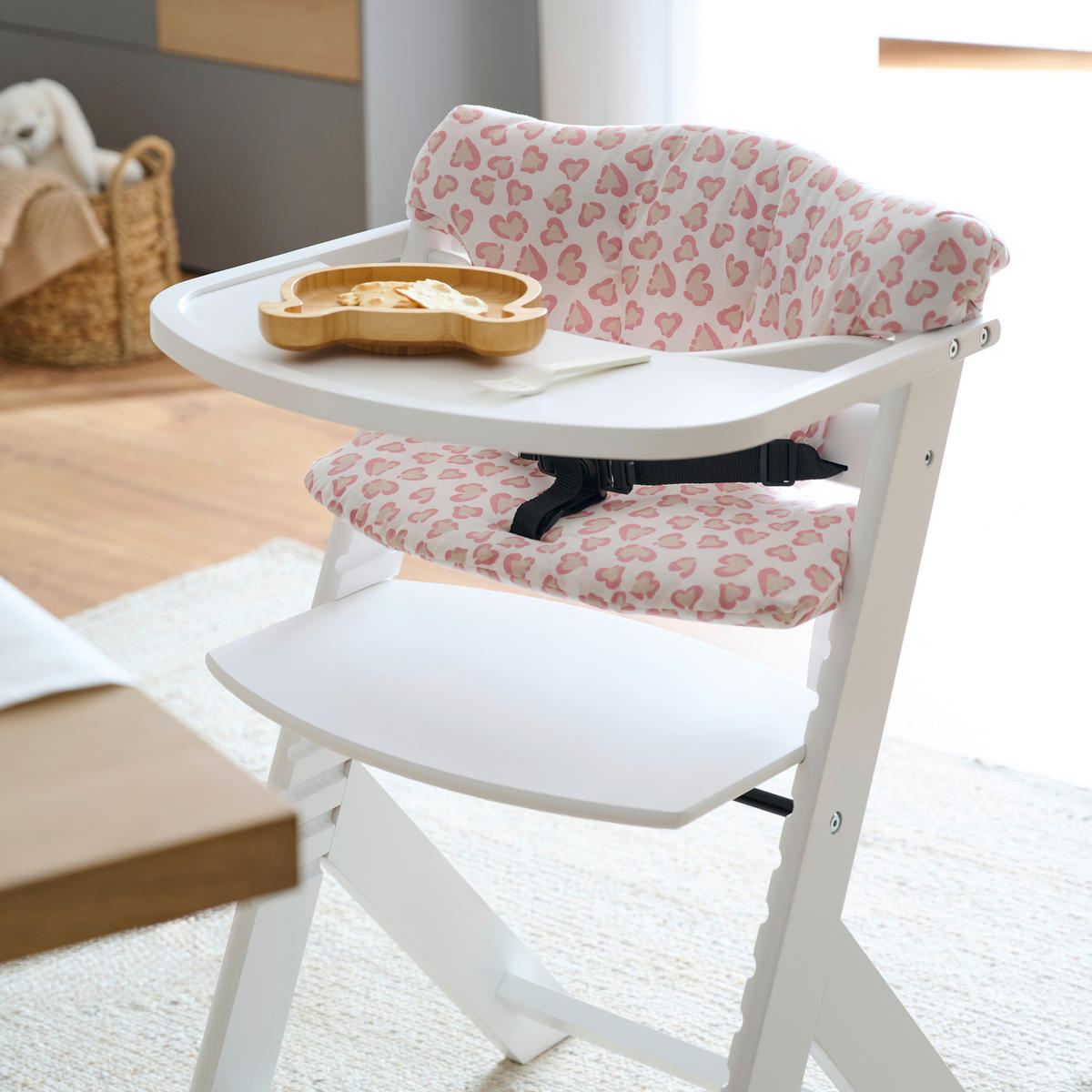 HOCHSTUHLEINLAGE LUNCH  - Pink, Trend, Textil (25/50cm) - My Baby Lou