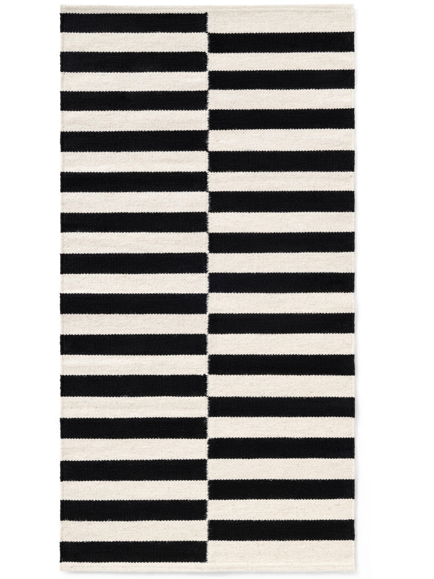 HANDWEBTEPPICH 80/150 cm Donna Schwarz, Weiß  - Schwarz/Weiß, Basics, Textil (80/150cm) - Hanse Home