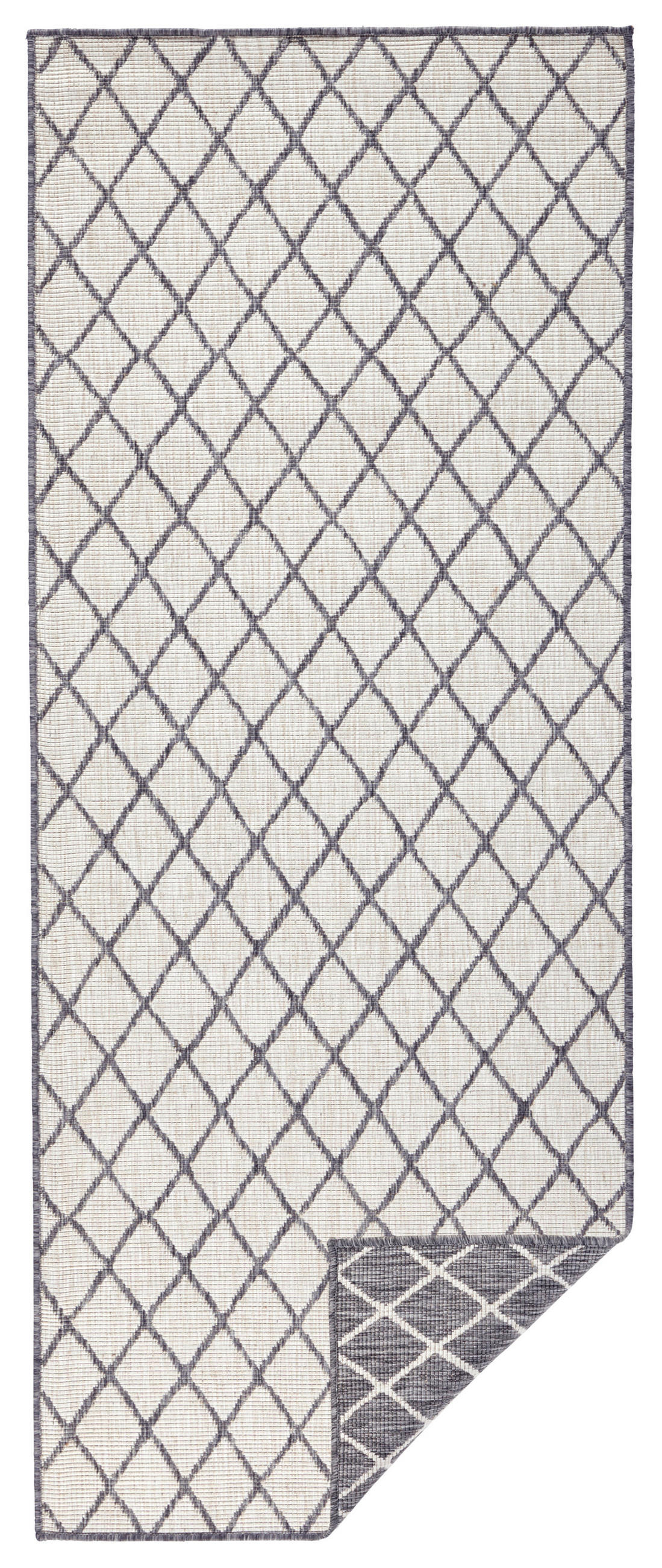 LÄUFER 80/250 cm Twin  - Creme/Grau, Design, Kunststoff (80/250cm)