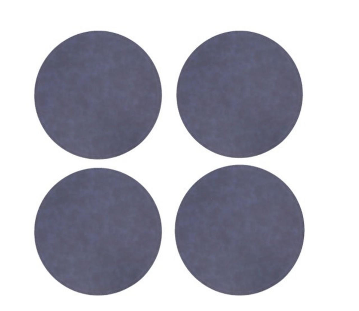 GLASUNDERLÄGG SET 4 delar 10 cm - blå, Basics, textil (10cm)