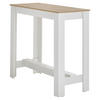 BARTISCH rechteckig Weiß, Eiche Artisan  - Weiß/Eiche Artisan, MODERN, Holzwerkstoff (115/50/103cm) - MID.YOU