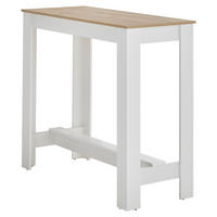 BARTISCH rechteckig Weiß, Eiche Artisan  - Weiß/Eiche Artisan, MODERN, Holzwerkstoff (115/50/103cm) - MID.YOU