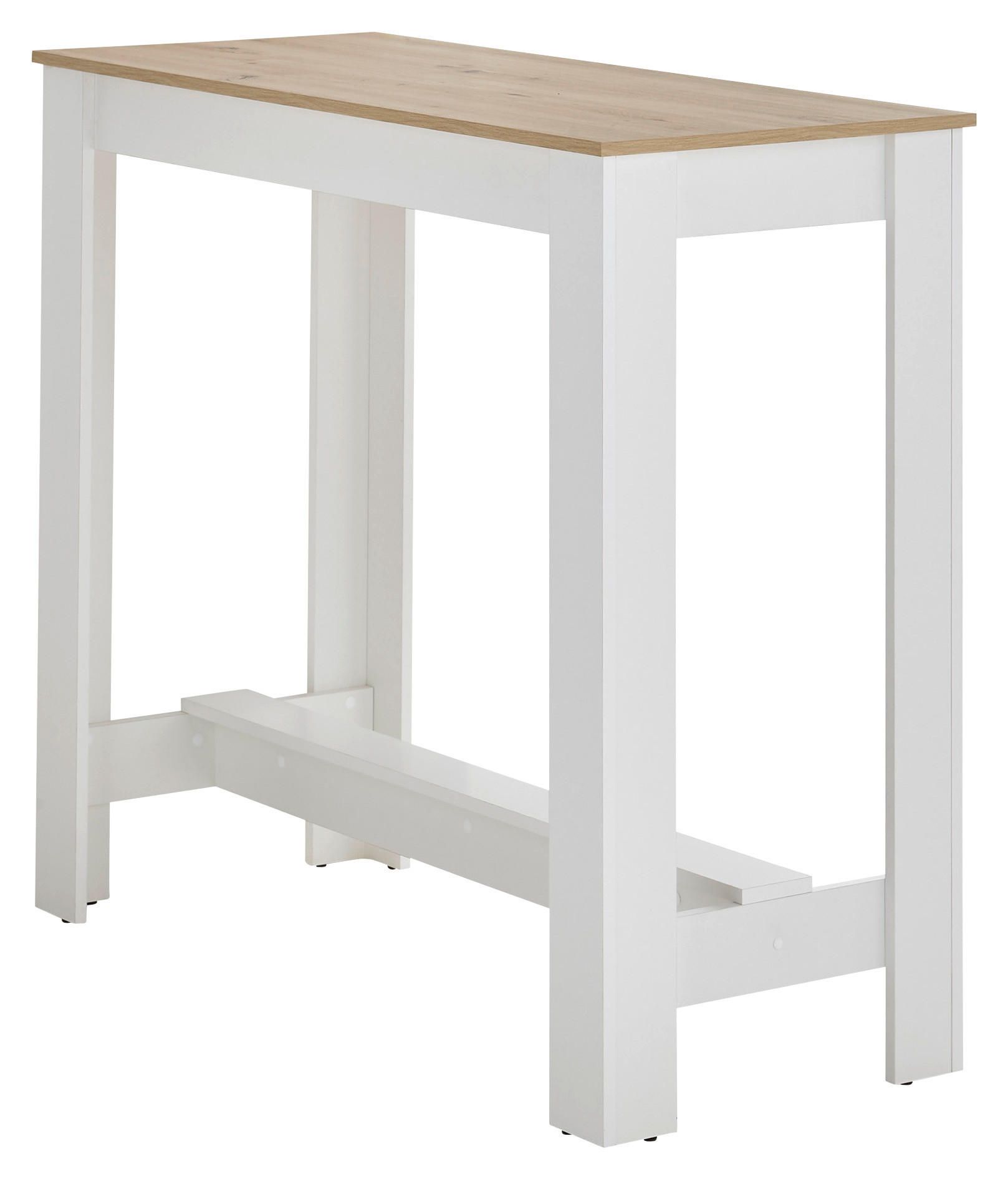 MID.YOU BAROVÝ STÔL, biela, dub artisan, 115/50/103 cm