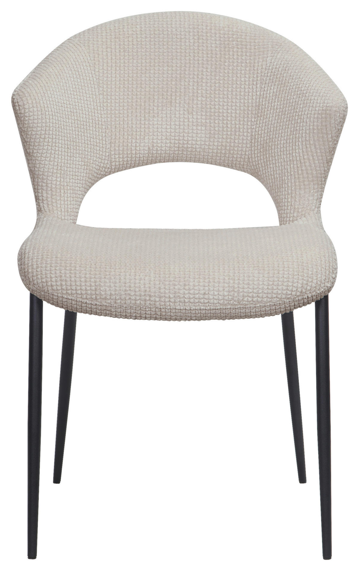STUHL   Webstoff  Beige  - Beige/Schwarz, Design, Textil/Metall (56,5/83,5/63,5cm) - Stylife