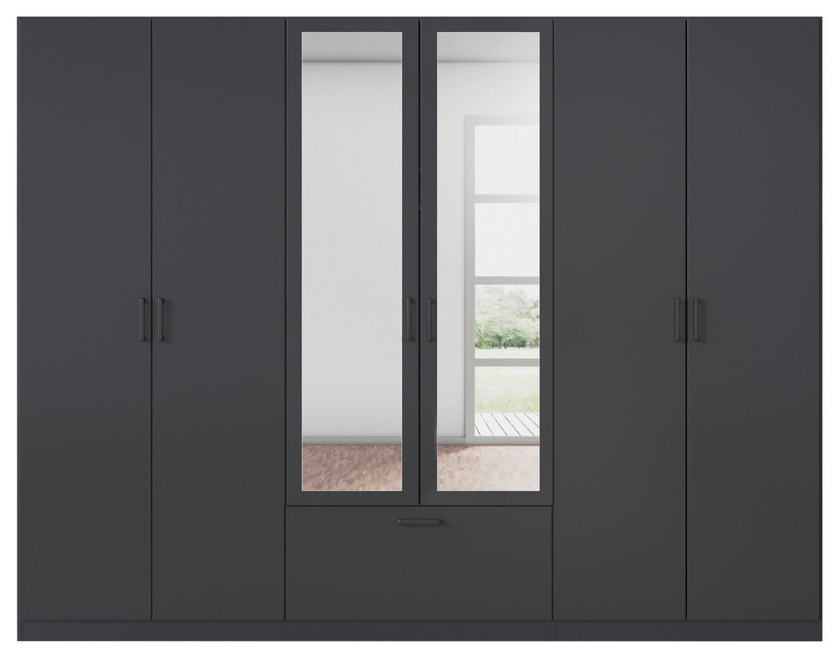 KLEIDERSCHRANK in Grau  - Grau, Basics, Holzwerkstoff/Metall (271/210/54cm) - Boxxx