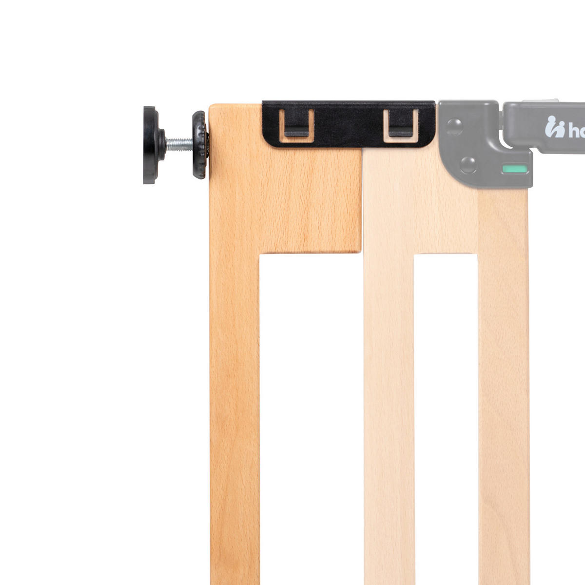 TÜRSCHUTZGITTER zum Schrauben, zum Klemmen  - Buchefarben, Basics, Holz (9/76/2cm) - Hauck