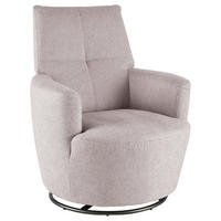 SESSEL Webstoff Hellrosa    - Hellrosa/Schwarz, Design, Textil/Metall (80/96/88cm) - SetOne by Musterring