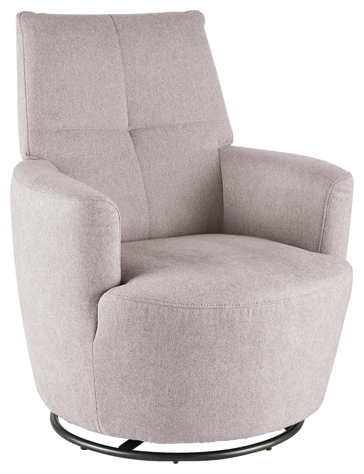 SESSEL Webstoff Hellrosa    - Hellrosa/Schwarz, Design, Textil/Metall (80/96/88cm) - SetOne by Musterring