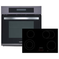 UGNSSET DigiSet8BS7700  - stålfärgad/svart, Trend, metall/glas (59,5/59/54,2cm) - Respekta