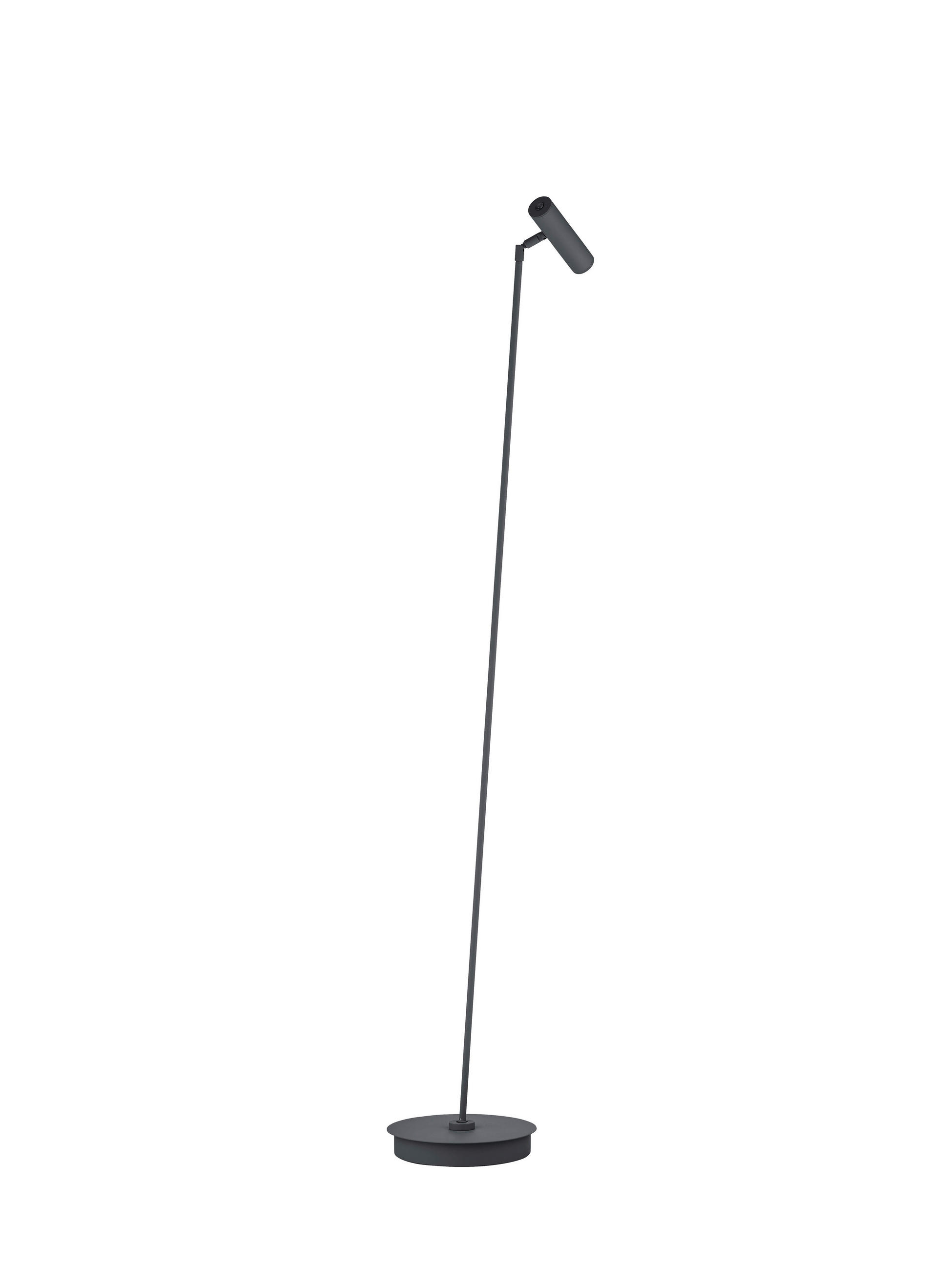 LED-STEHLEUCHTE Tom Pro 54.5/137 cm   - Schwarz, MODERN, Metall (54.5/137cm) - Hell