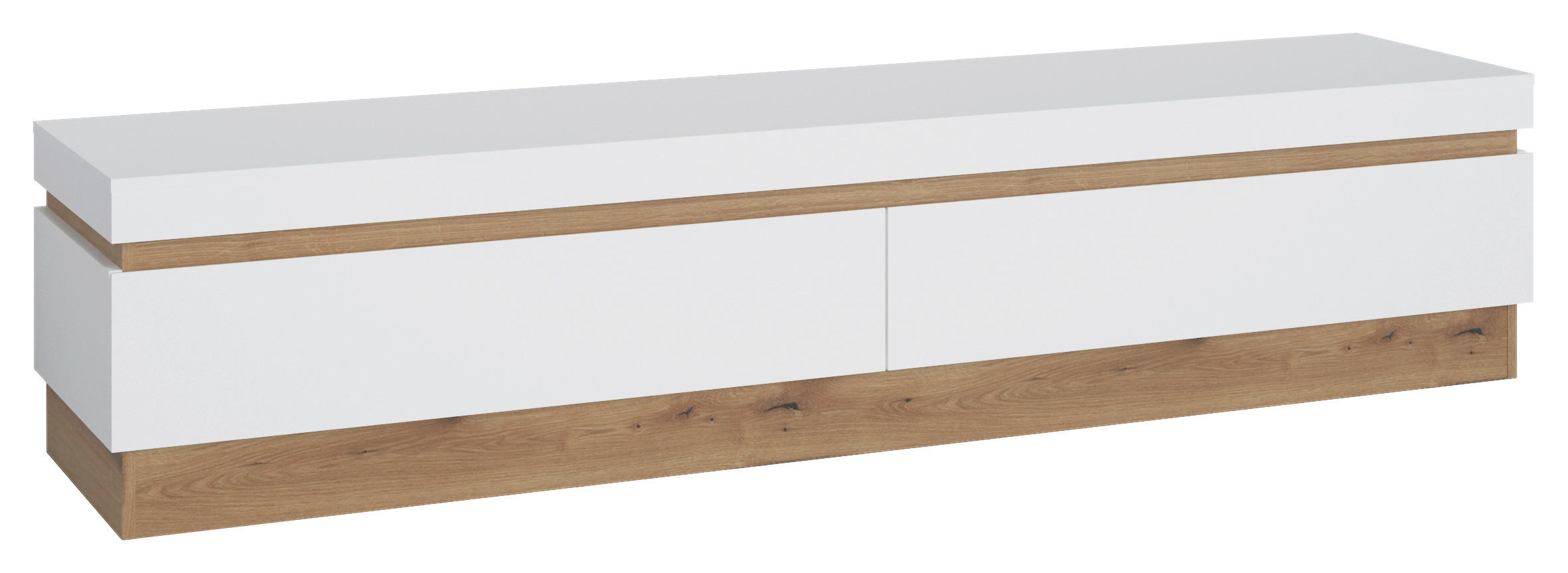 TV-Element Calabria Weiß/Eiche Dekor B: 201,2 cm