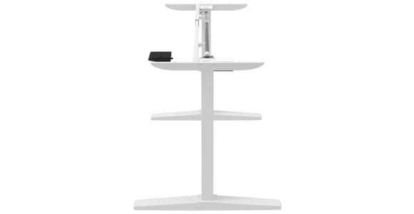 TISCHGESTELL 120-160/70/75-120 cm - Weiß, Design, Kunststoff/Metall (120-160/70/75-120cm) - Carryhome