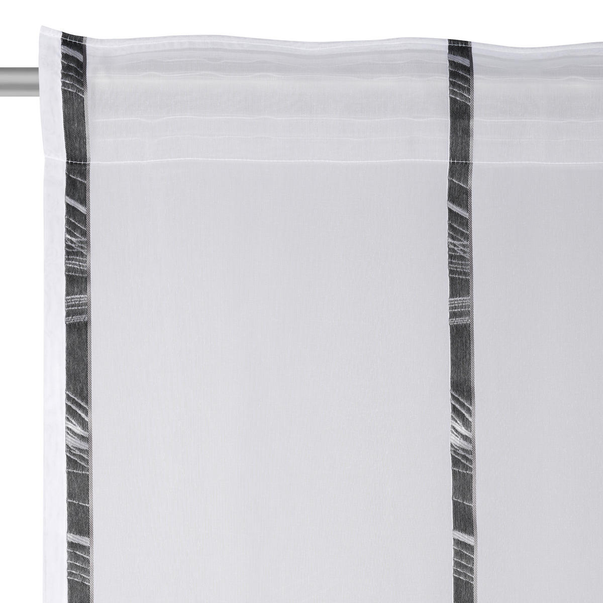 FERTIGVORHANG halbtransparent  - Schwarz, KONVENTIONELL, Textil (140/255cm) - Novel
