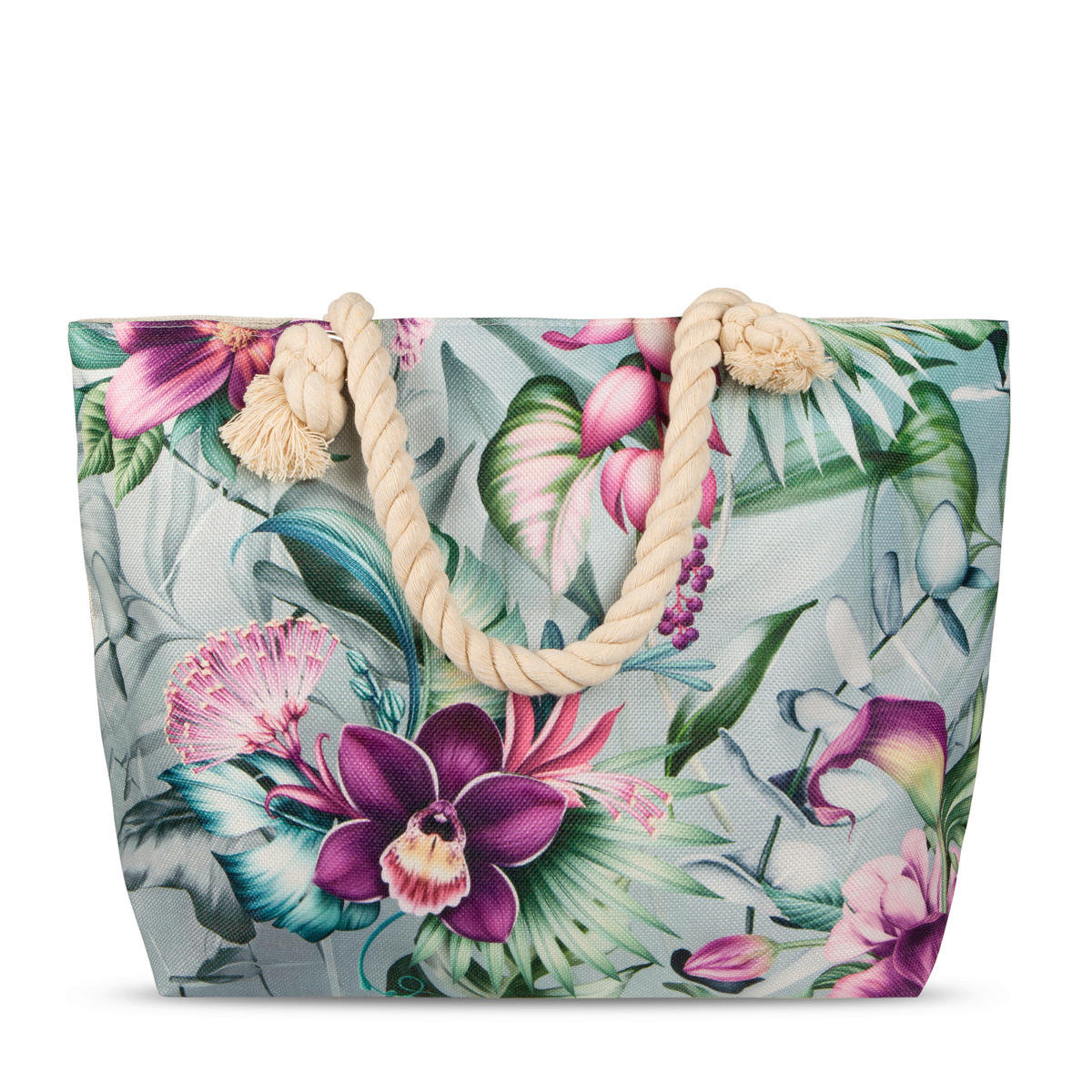 STRANDTASCHE - Jadegrün/Grün, KONVENTIONELL, Textil (43/60cm)
