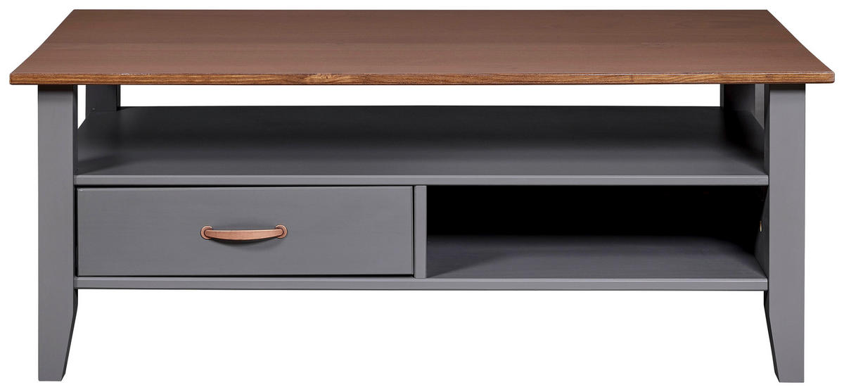 COUCHTISCH in Holz 115/60/45 cm  - Braun/Grau, Design, Holz (115/60/45cm) - Livetastic