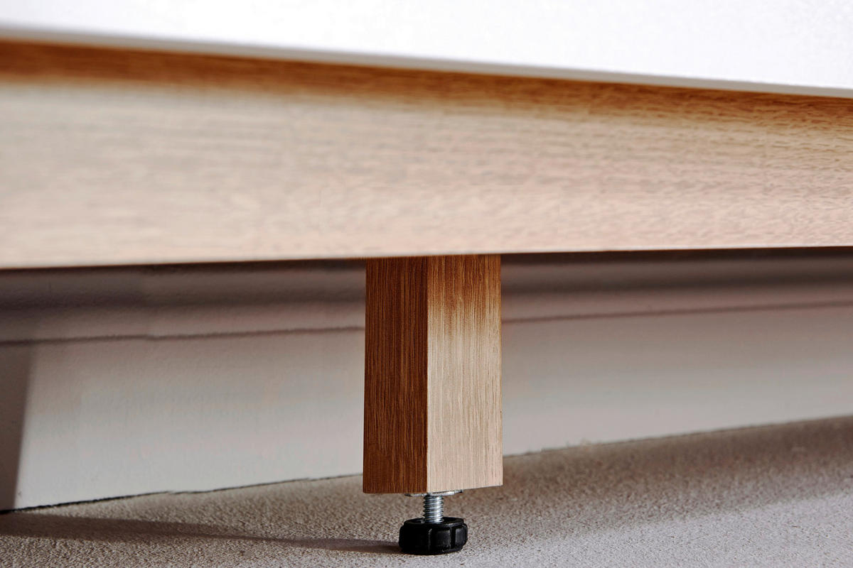 SIDEBOARD  in 120/77/39 cm  - Eichefarben/Alufarben, KONVENTIONELL, Holzwerkstoff/Metall (120/77/39cm) - Livetastic