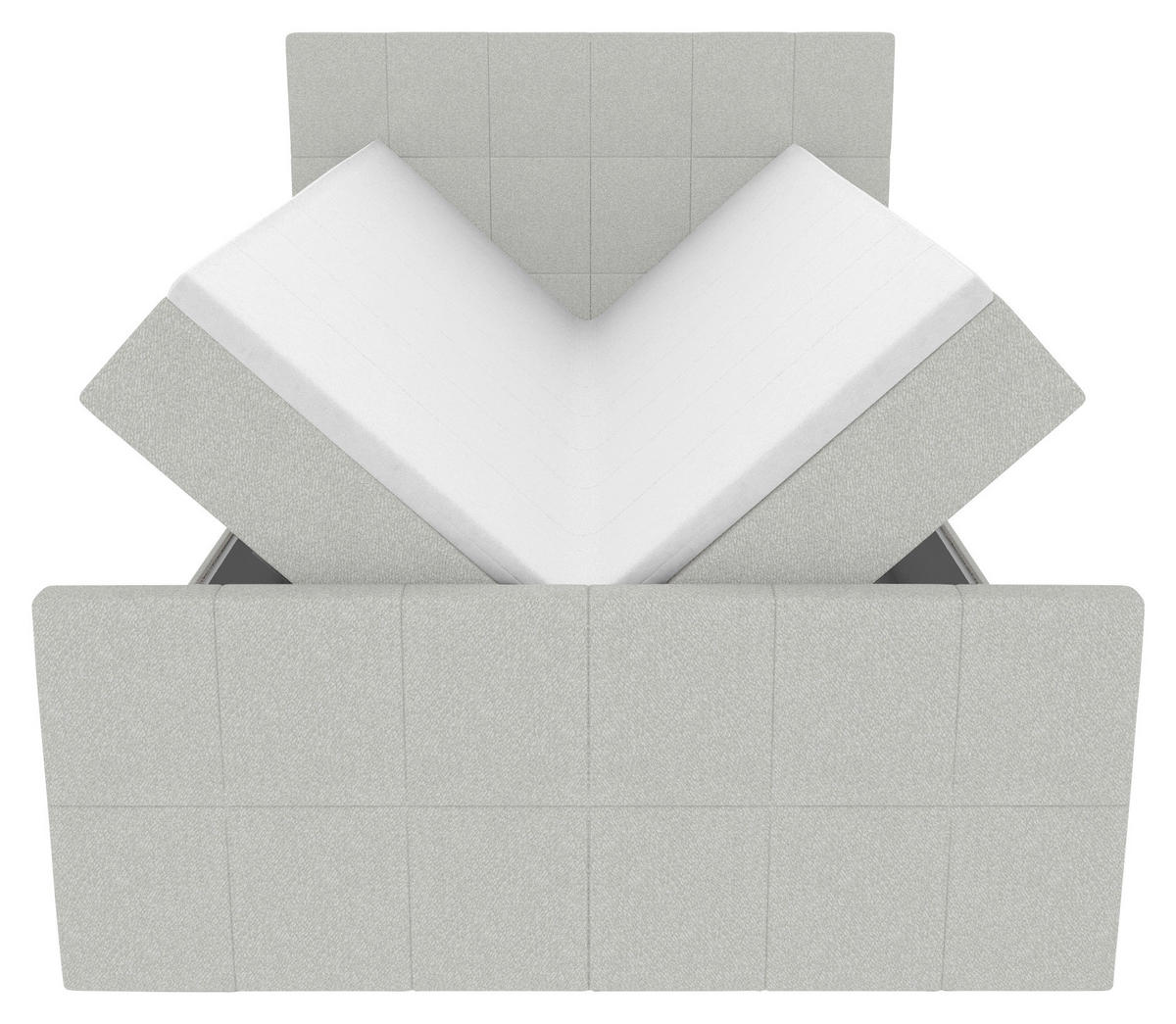 BOXBETT 120/200 cm  in Hellgrau  - Hellgrau, KONVENTIONELL, Kunststoff/Textil (120/200cm) - Boxxx