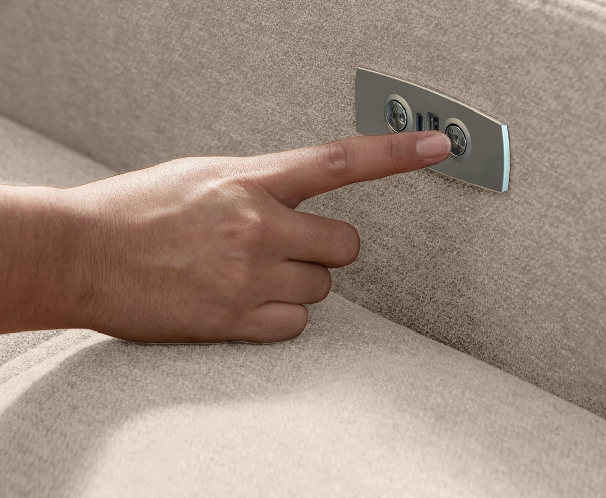 ECKSOFA Mikrofaser Beige  - Beige/Schwarz, Modern, Textil/Metall (185/292cm) - Livetastic