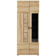VITRINE Bern in Graphitfarben, Kernbuche  - Graphitfarben/Kernbuche, KONVENTIONELL, Glas/Holzwerkstoff (80/201/37cm) - Xora