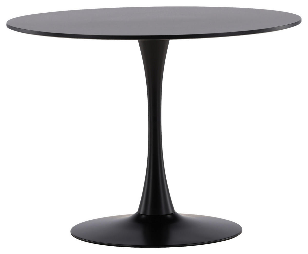 ESSTISCH in Metall, Holzwerkstoff 100/100/74 cm  - Schwarz, Design, Holzwerkstoff/Metall (100/100/74cm) - Livetastic
