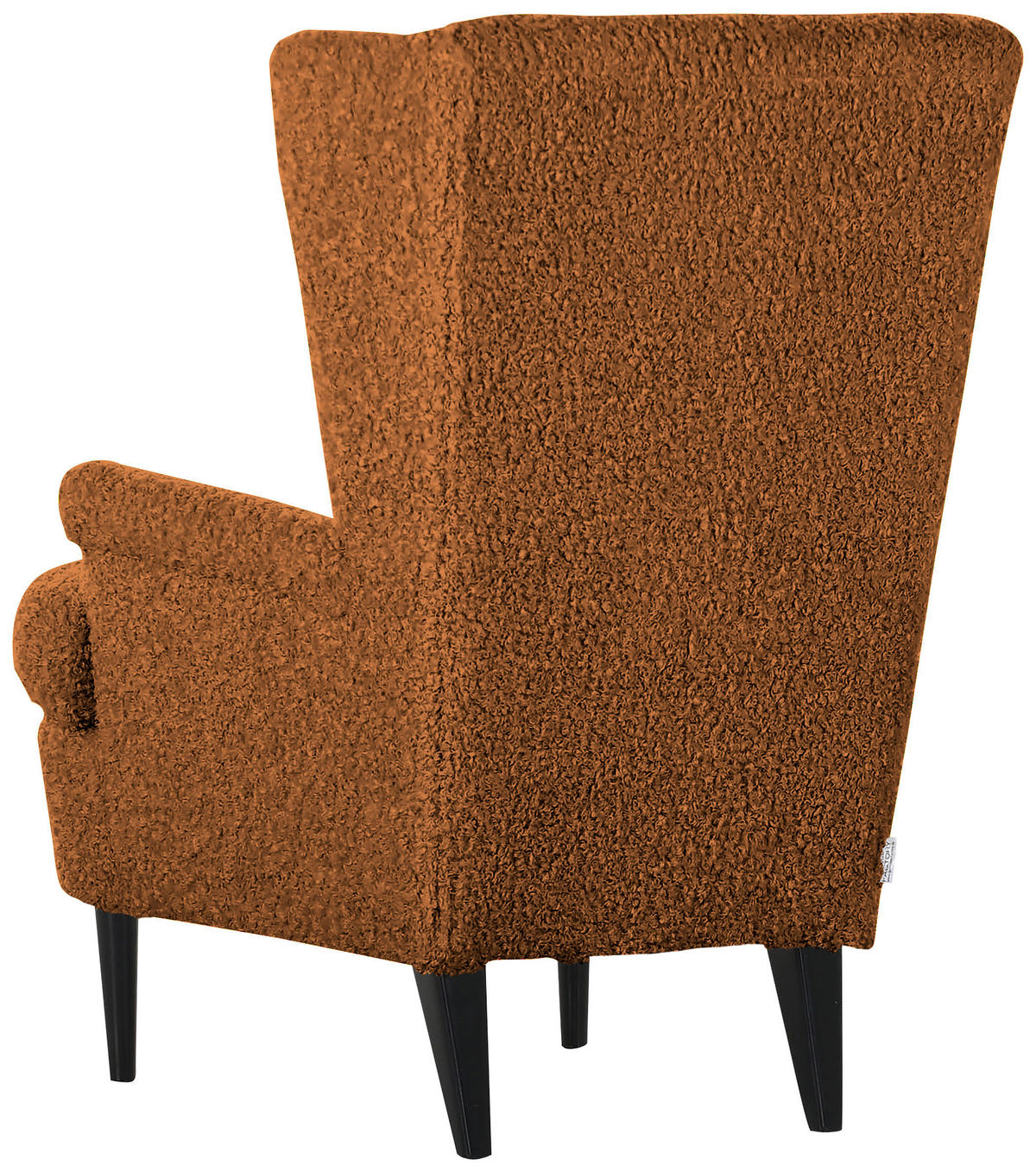 OHRENSESSEL in Flachgewebe Rostfarben  - Rostfarben/Dunkelbraun, Design, Holz/Textil (72/104/85cm) - MID.YOU