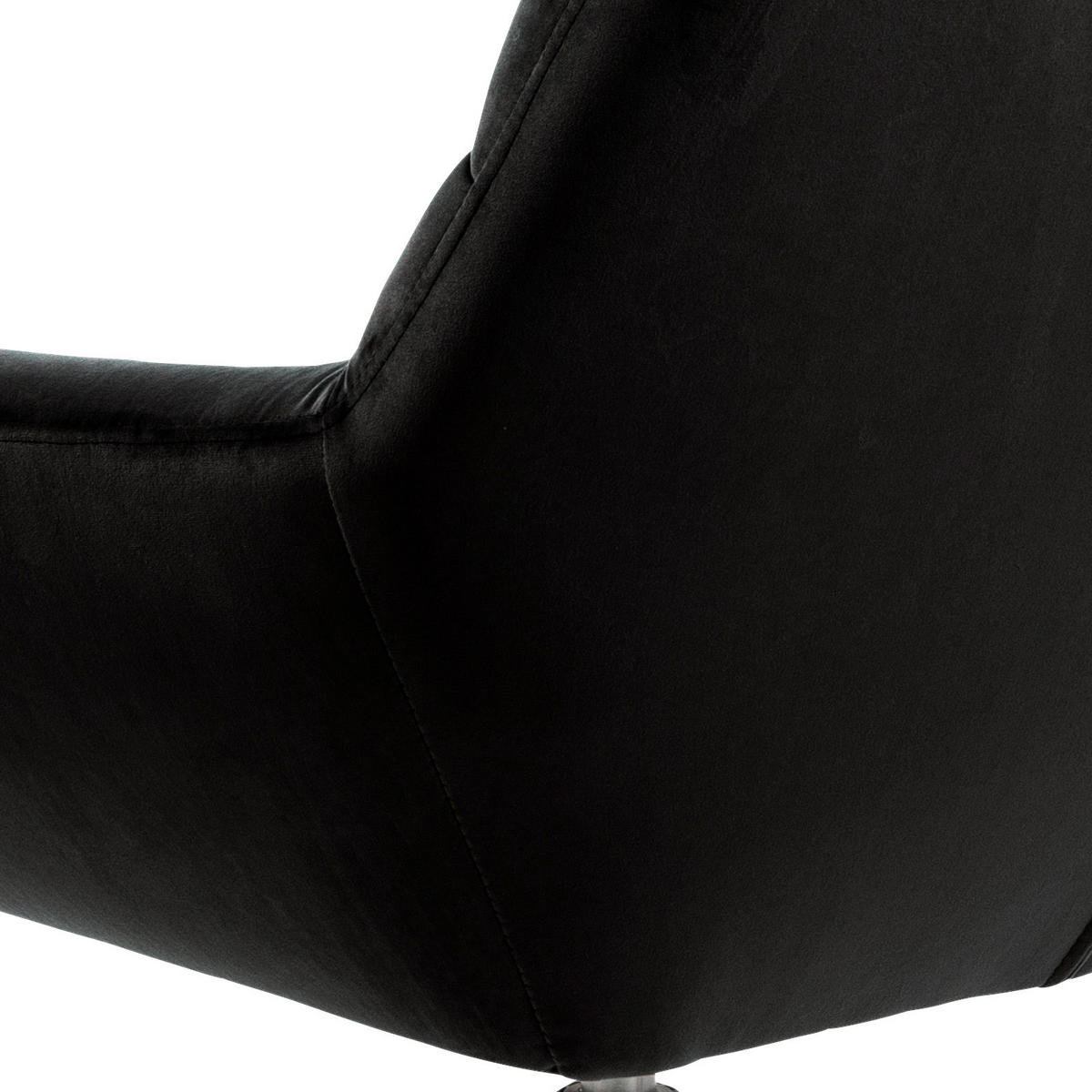SESSEL in Velours Grau  - Schwarz/Grau, Konventionell, Textil/Metall (73/88/82cm) - Livetastic