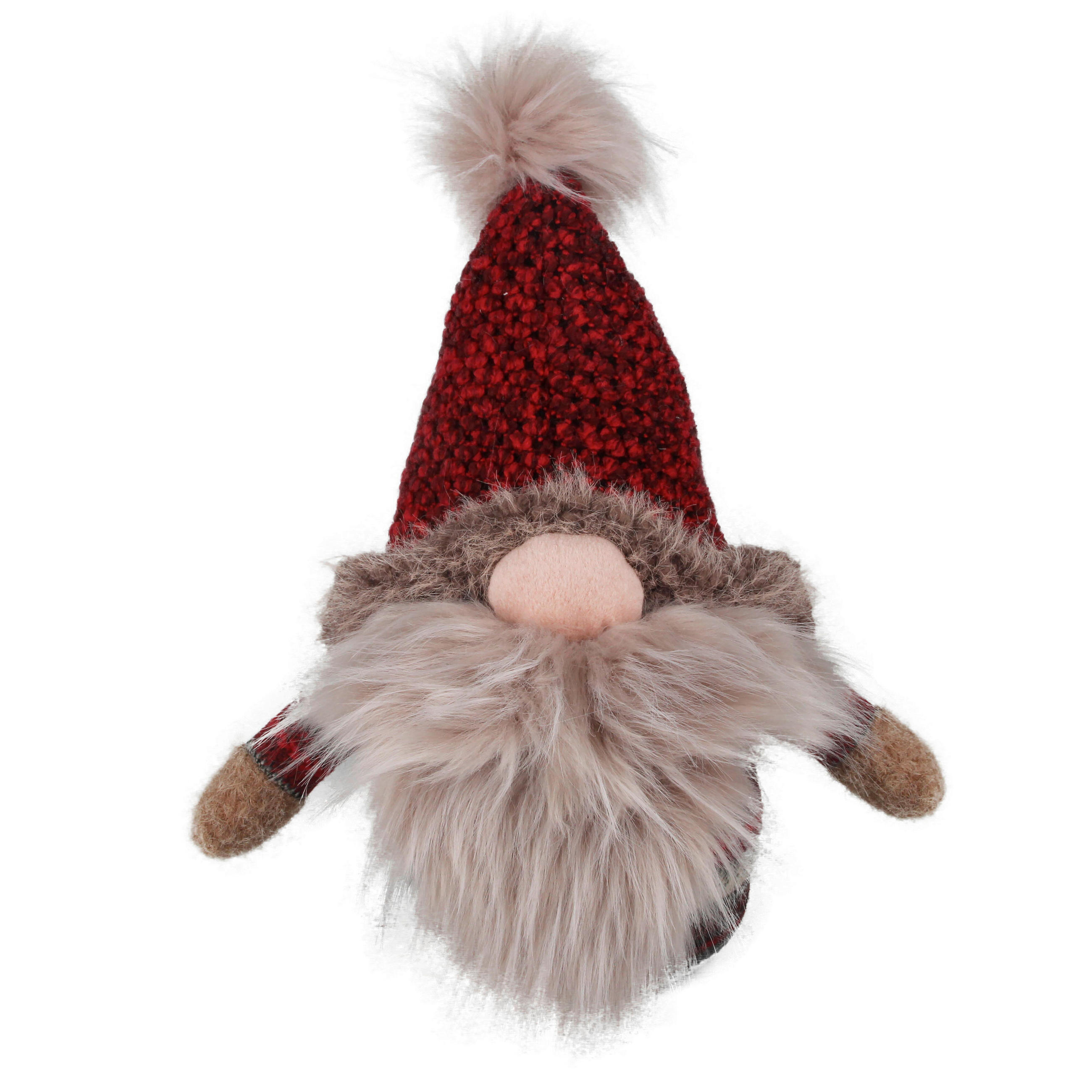 WICHTEL - Hellbraun/Rot, LIFESTYLE, Textil/Stein (31/44/23cm) - X-Mas