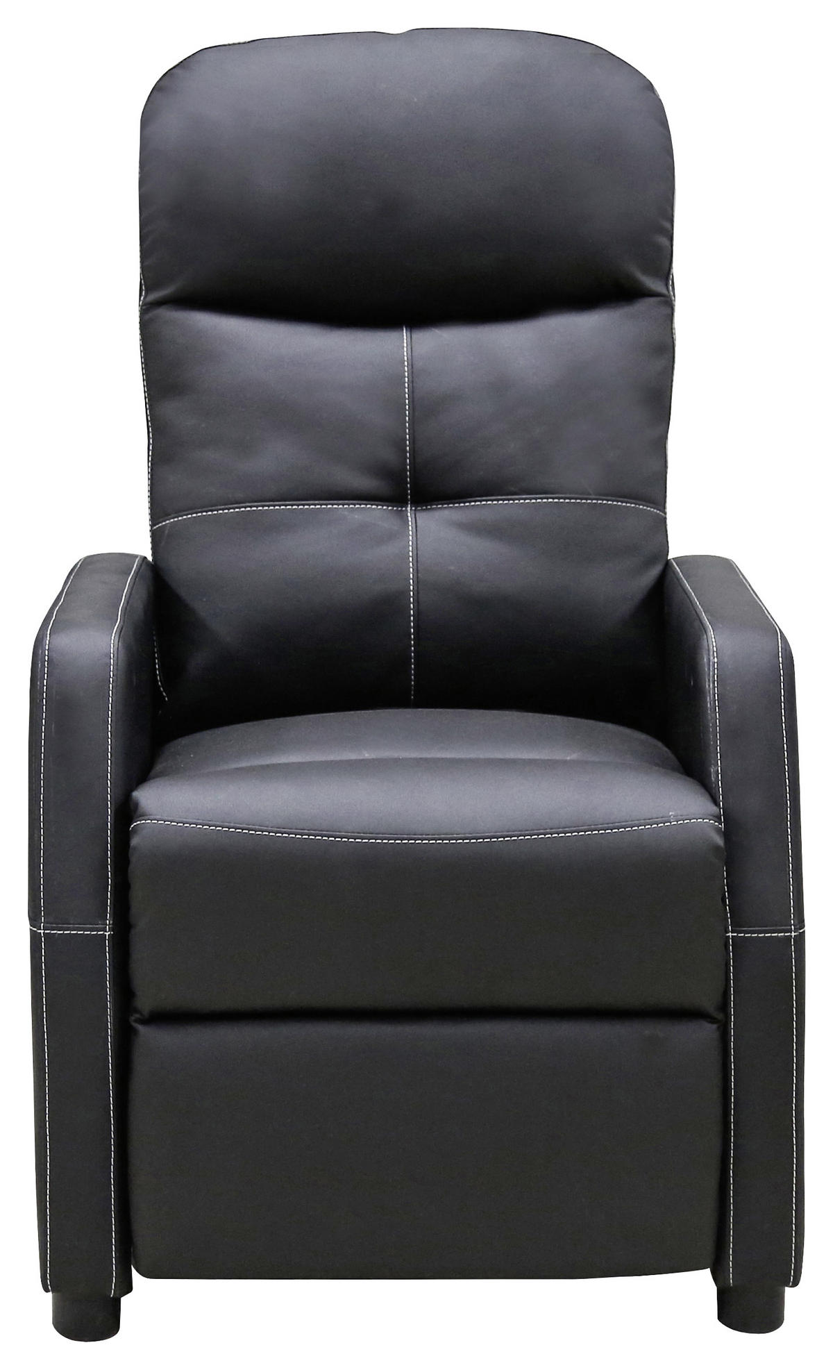 TV FOTELJA tekstil  crna   - bijela/crna, Basics, tekstil/plastika (65/80-105/90-154cm) - Ti'me