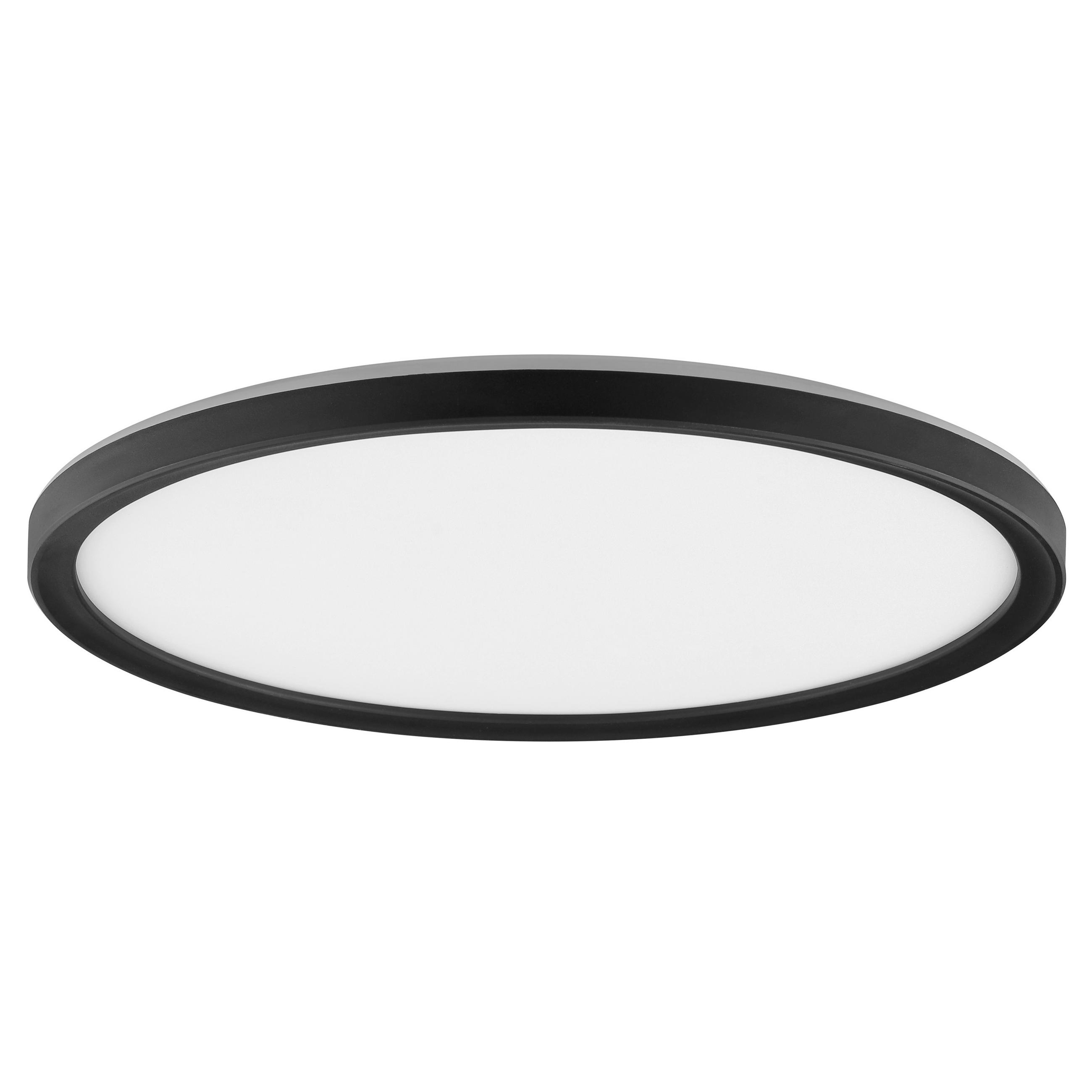 LED PLAFONJERA - bela/crna, Osnovno, plastika (29,3/2,9/29,3cm)