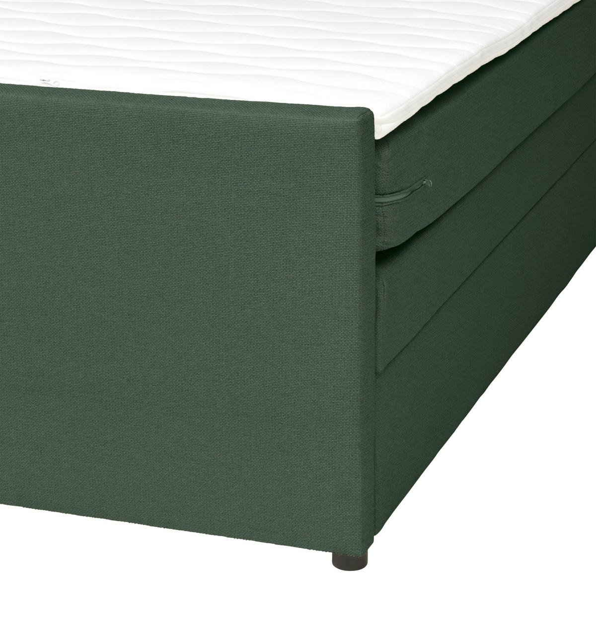 BOXSPRING-ÁGY 100/200 cm  zöld  - fekete/zöld, Modern, textil/fa (100/200cm) - MID.YOU