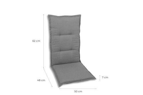 SESSELAUFLAGENSET in Grau Uni  - Grau, Basics, Textil (50/7/110cm)