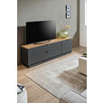 TV-ELEMENT 140/62/44 cm  - Schwarz/Graphitfarben, MODERN, Holzwerkstoff/Metall (140/62/44cm) - Hom`in