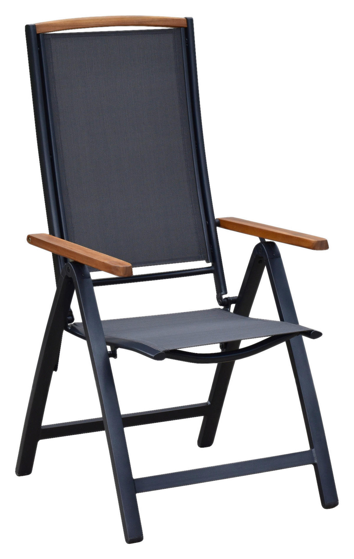 GARTENSET 3-teilig  - Graphitfarben/Akaziefarben, MODERN, Holz/Textil - Gardenson