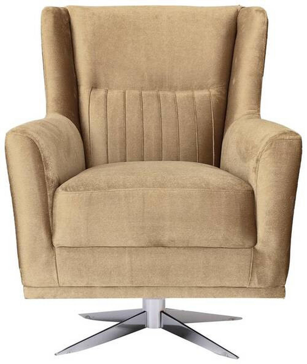 FOTEL - krómszínű/krémszínű, Design, textil/fém (70/96/75cm) - Livetastic