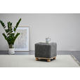 HOCKER Leinenoptik Kiefer Grau  - Naturfarben/Grau, Trend, Holz/Textil (41/41/41cm) - Xora