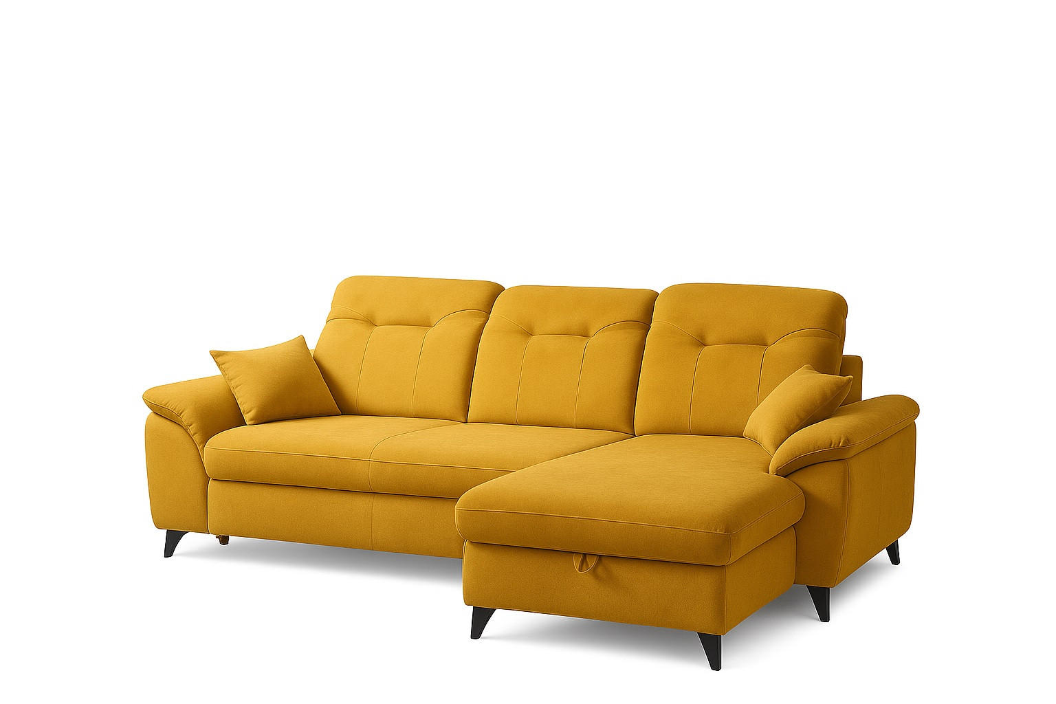 SAROKKANAPÉ textil sárga  - sárga, Basics, textil (260/164cm) - Carryhome