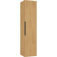 MIDISCHRANK 33/140/33 cm  - Eichefarben/Schwarz, MODERN, Holzwerkstoff/Metall (33/140/33cm) - MID.YOU