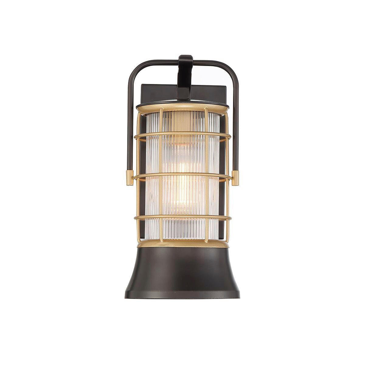 AUSSENWANDLEUCHTE - Multicolor, Konventionell, Glas/Metall (33,5/15,3/18,4cm) - Elstead Lighting