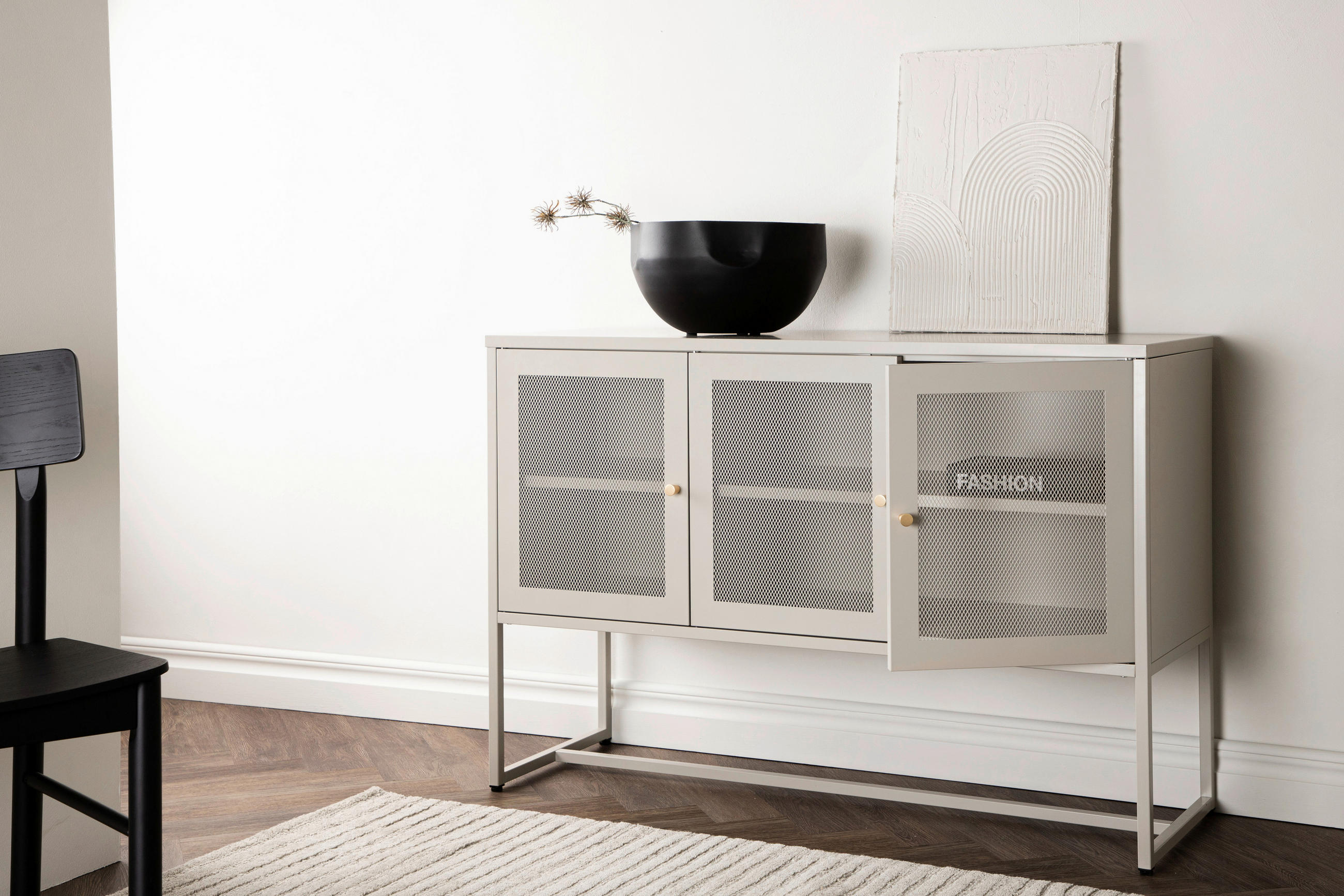 SIDEBOARD 120/80/40 cm  - beige, Design, metall (120/80/40cm) - Livetastic
