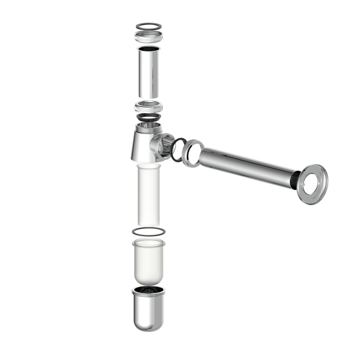 SIPHON  - Chromfarben, Basics, Kunststoff/Metall (6,5/18,5/26cm) - Schütte