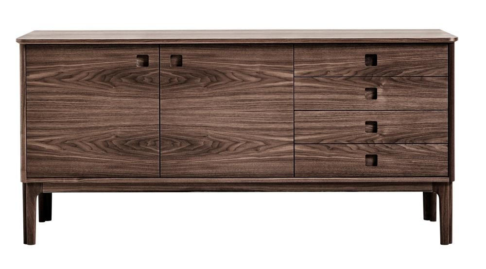 SIDEBOARD  170/80/46 cm 4 låda(or)  - valnötsfärgad, Design, trä (170/80/46cm) - Skovby