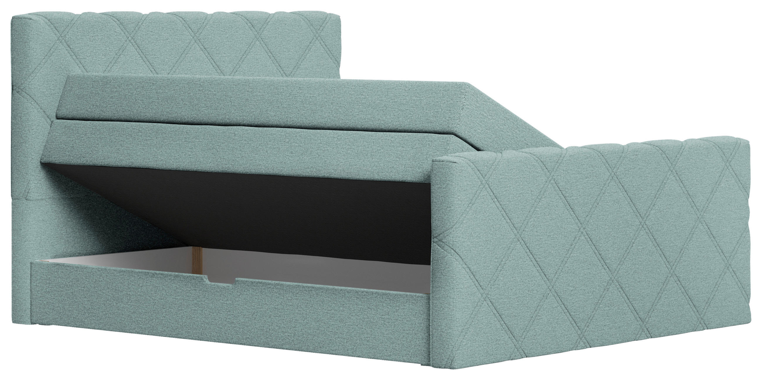 BOXSPRINGBETT 160/200 cm  in Mintgrau  - Mintgrau, KONVENTIONELL, Textil (160/200cm) - Esposa