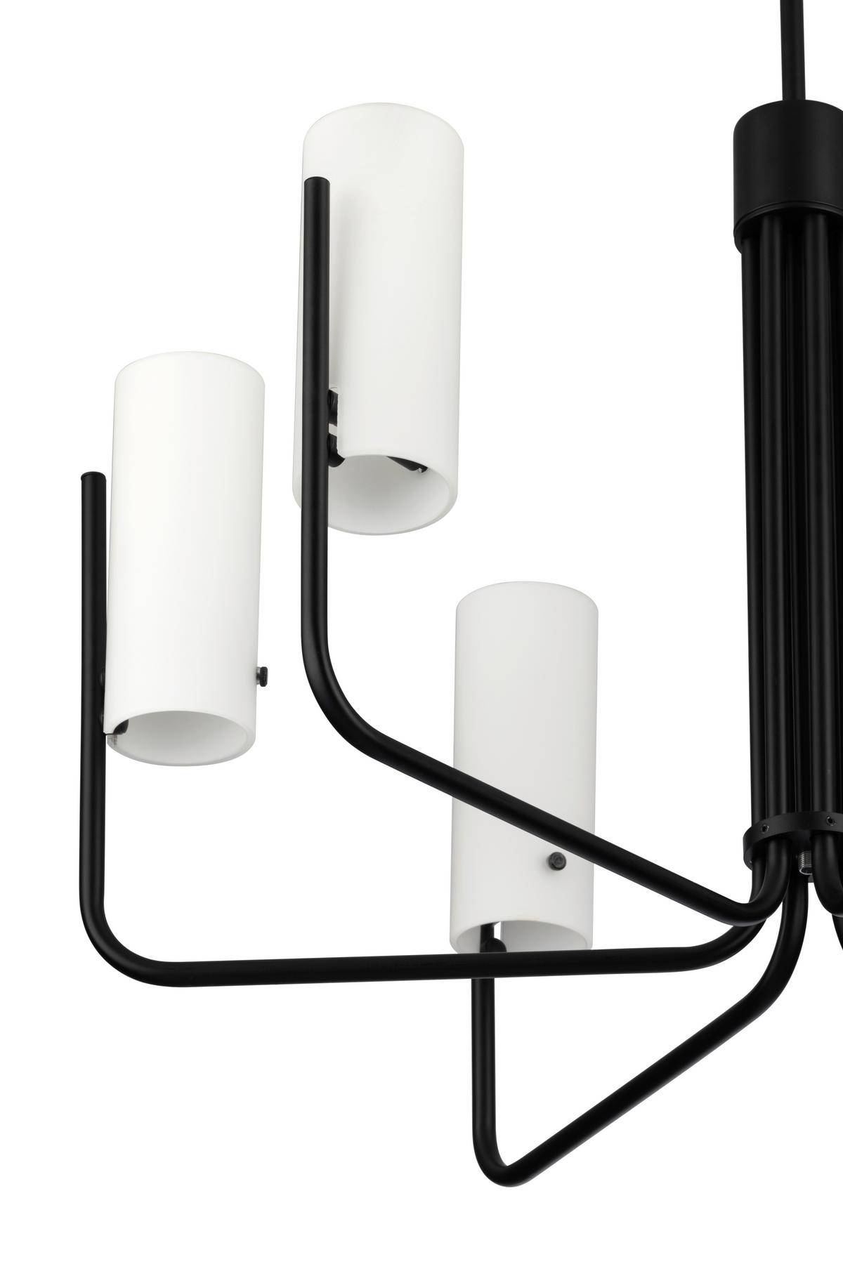 HÄNGELEUCHTE 65/88 cm  - Schwarz/Weiß, Trend, Glas/Metall (65/88cm) - Collett's Monde