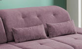ECKSOFA Brombeere Chenille  - Chromfarben/Brombeere, Design, Textil/Metall (196/86-101/300cm) - Livetastic