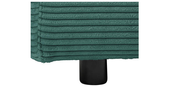 ECKSOFA  in Cord Grün  265/224 cm  - Schwarz/Grün, Design, Kunststoff/Textil (265/224cm) - Hom`in